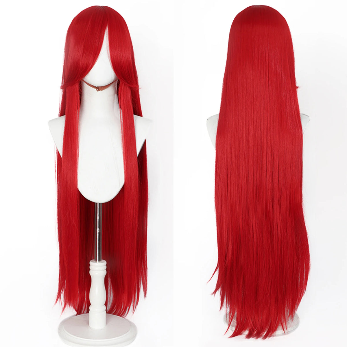 100CM Long Straight Wig With Bangs Synthetic Cosplay Wig For Women Pink Purple Cosplay Wigs For Halloween Party