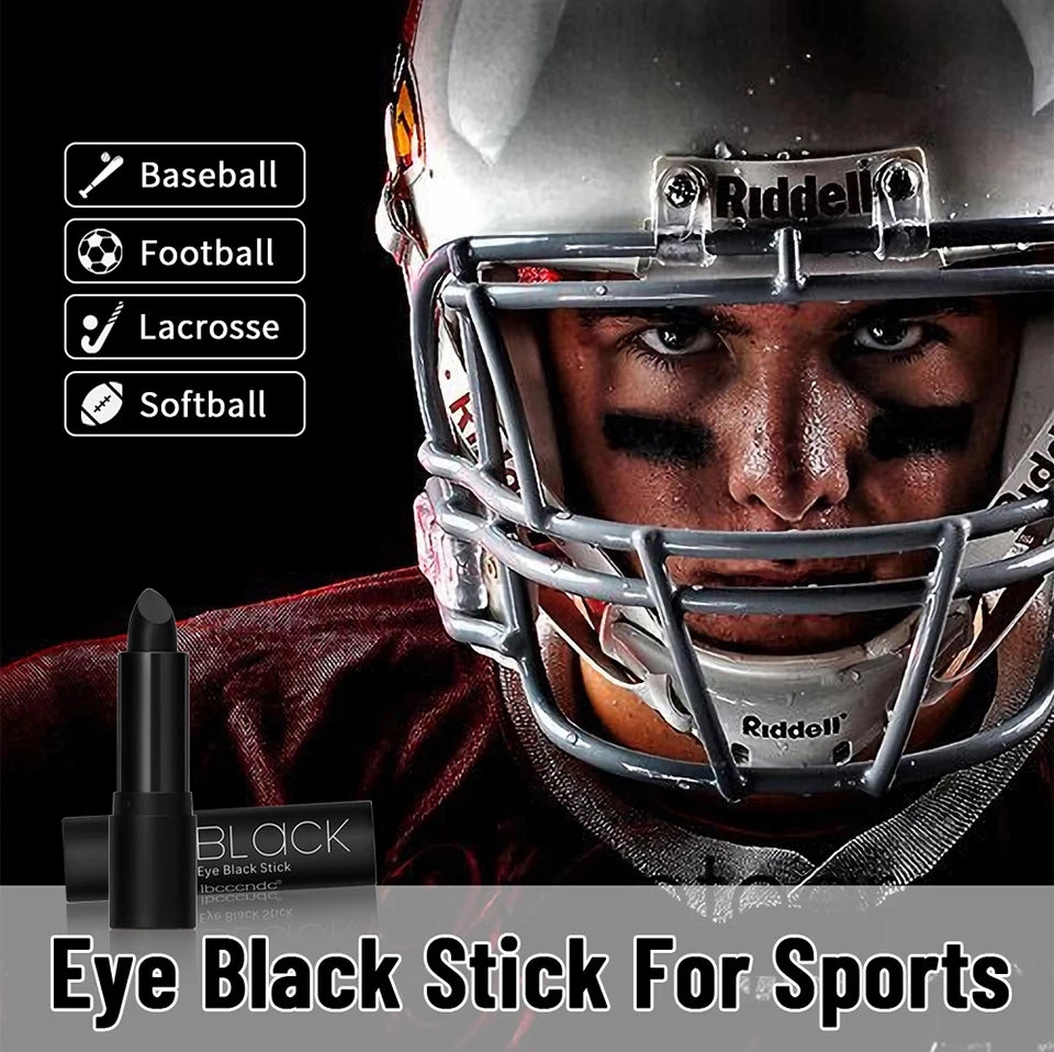 Black Eye Face Body Paint Stick Cream Eyeblack Tube Black Body Painting Sticks for Halloween Cosplay Joker Makeup