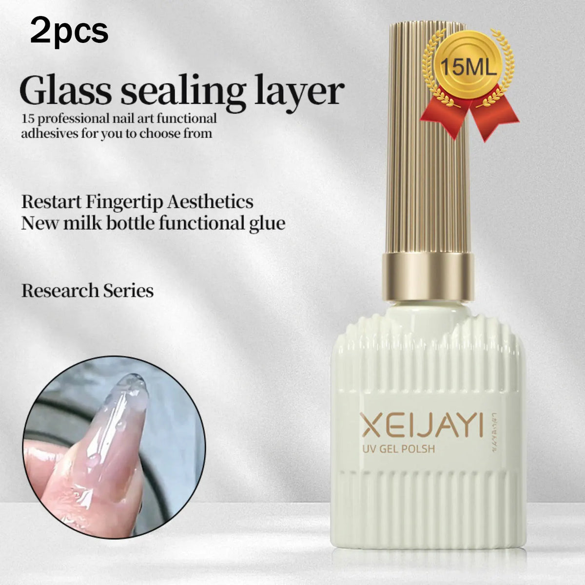 XEIJAYI Base Gel Super Top Coat Manicure Matte Top Coat Semi Permanent Soak Off UV Gel Varnish 15ml