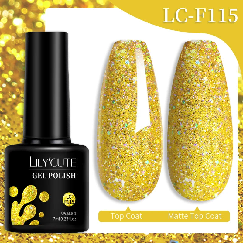 LILYCUTE 7ml Top Coat Function Gel Nail Polish Semi-permanent Soak off Reinforcement Base Gel For Nails Tools Gel Varnish