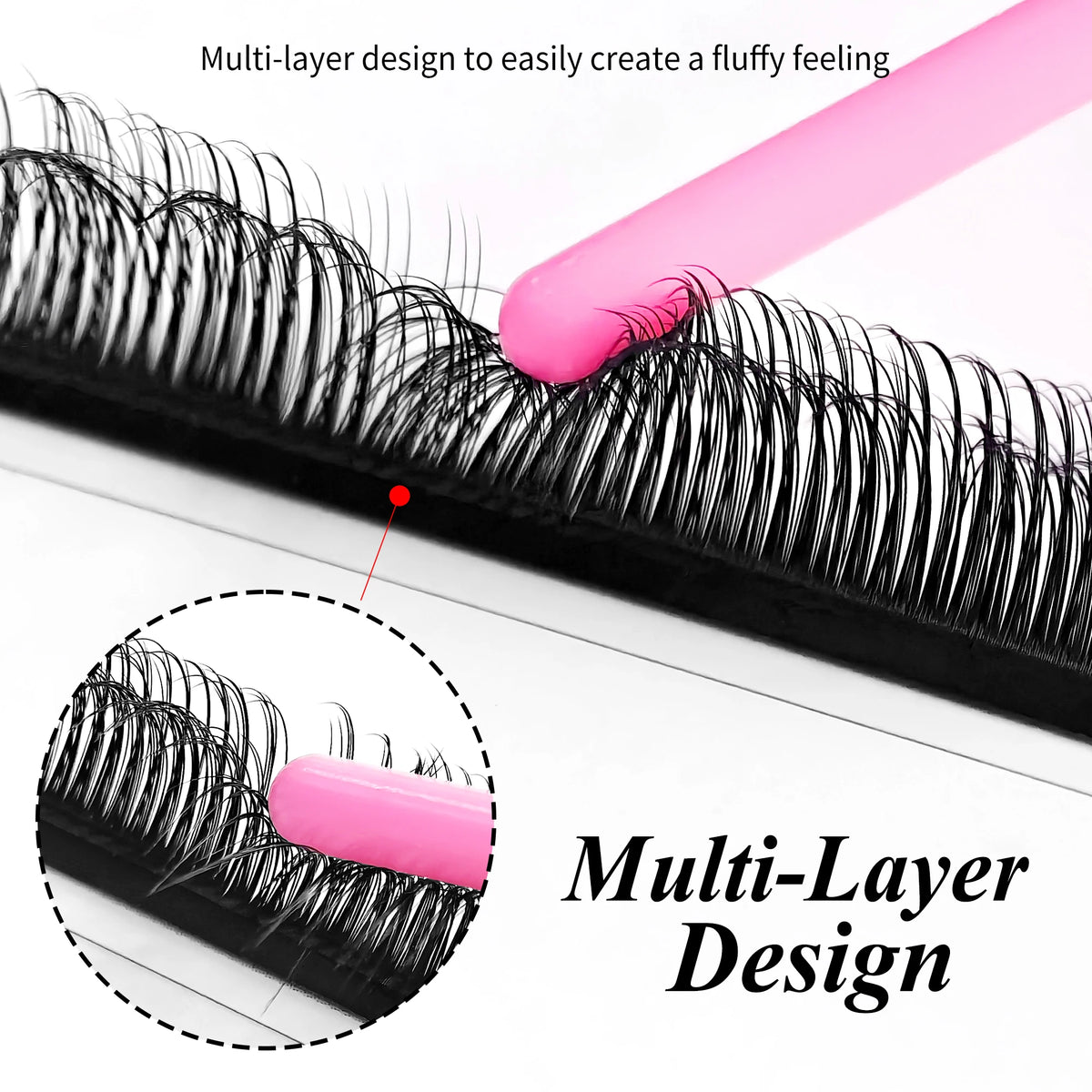 ABONNIE 5D Wild Eyelashes Double-layer Camellia Eyelash Extensions LB LC LJ Russian Volume Fans Fluffy Lashes Premade Fan Lash