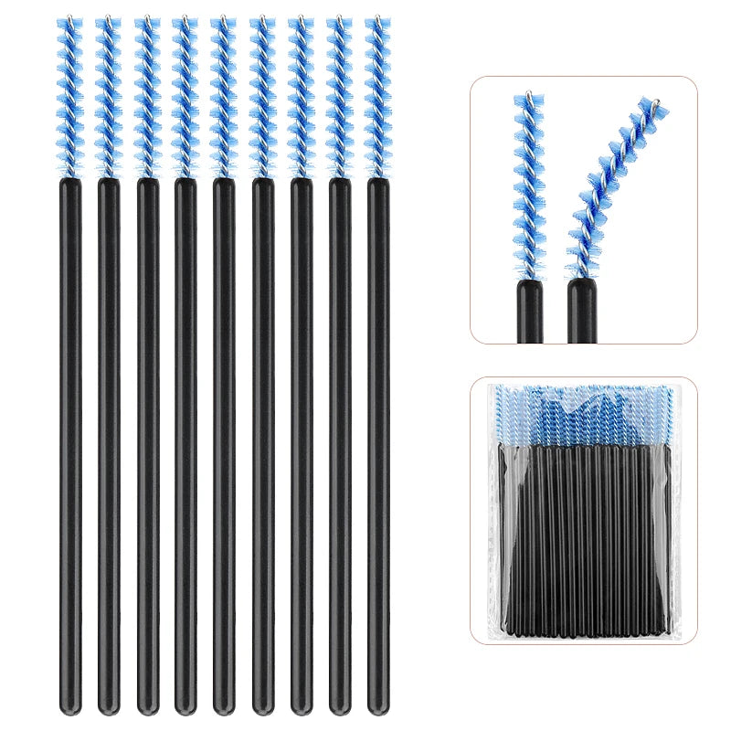 50pc Disposable Eyelash Makeup Brush Mascara Wands Micro Brushes Cosmetics Microbrush Eyebrow Applicator Lash Extension Supplies