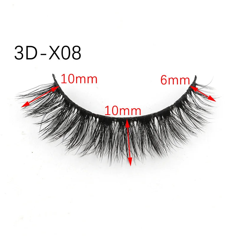 SHIDISHANGPIN 3 Pairs Natural 3D Mink Lashes Soft False Eyelashes Fluffy Wispy Eye Lashes Extension Makeup Faux Cils Maquillaje
