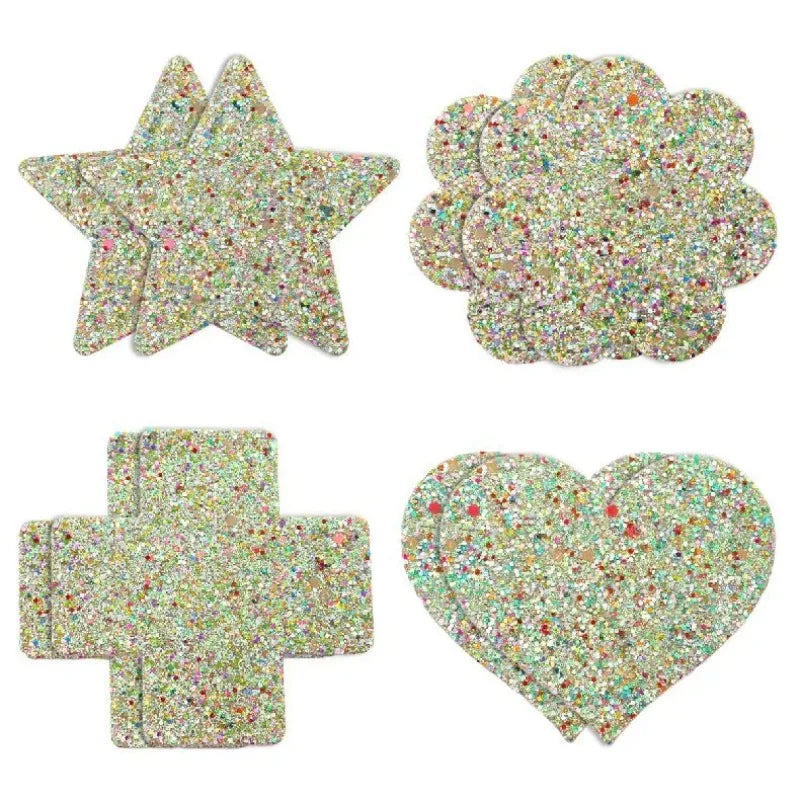 Sexy Nipple Pasties Invisible Disposable Breast Patch Clover Luminous Glitter Breast Lift Tape Chest Stickers Bara Nipple Covers