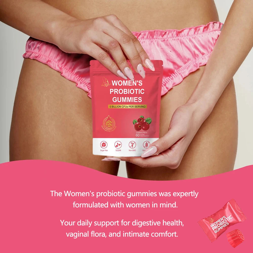 Women Probiotic Gummies - Premium Feminine Balance Gummies - for Women's Health & Wellness - Immune Support - Vegan, Gluten-Free