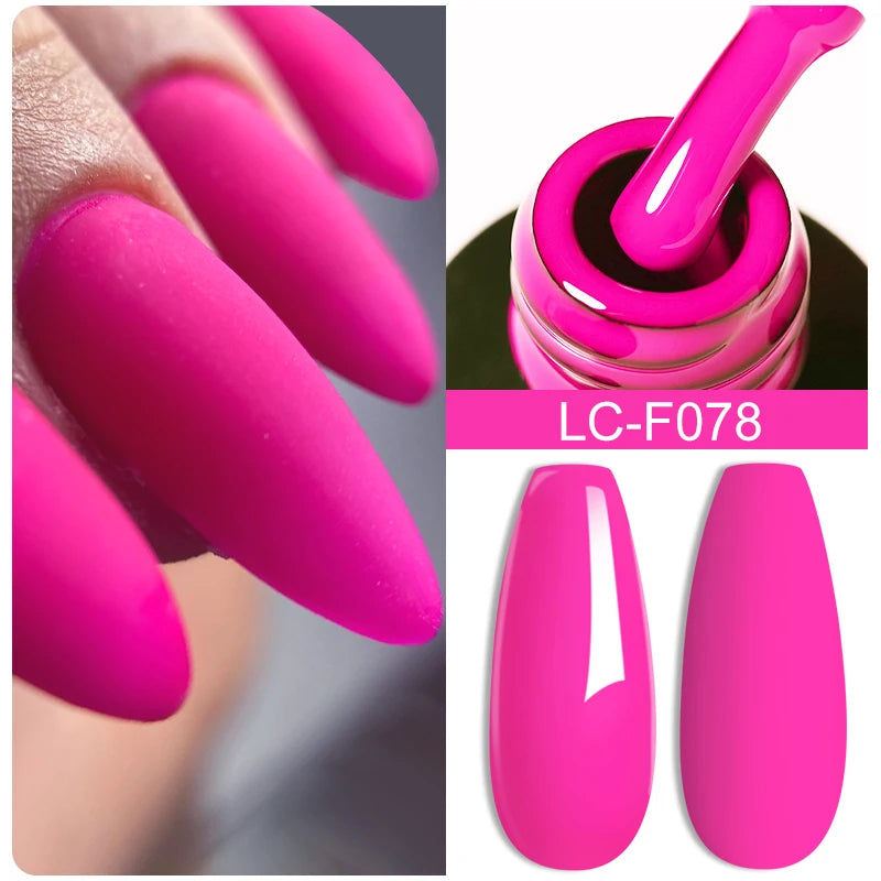 LILYCUTE 7ml Macaron Gel Nail Polish Pink Purple Green Series Soak Off Manicure Nail Gel Varnish Semi Permanent UV Gel Nail Art