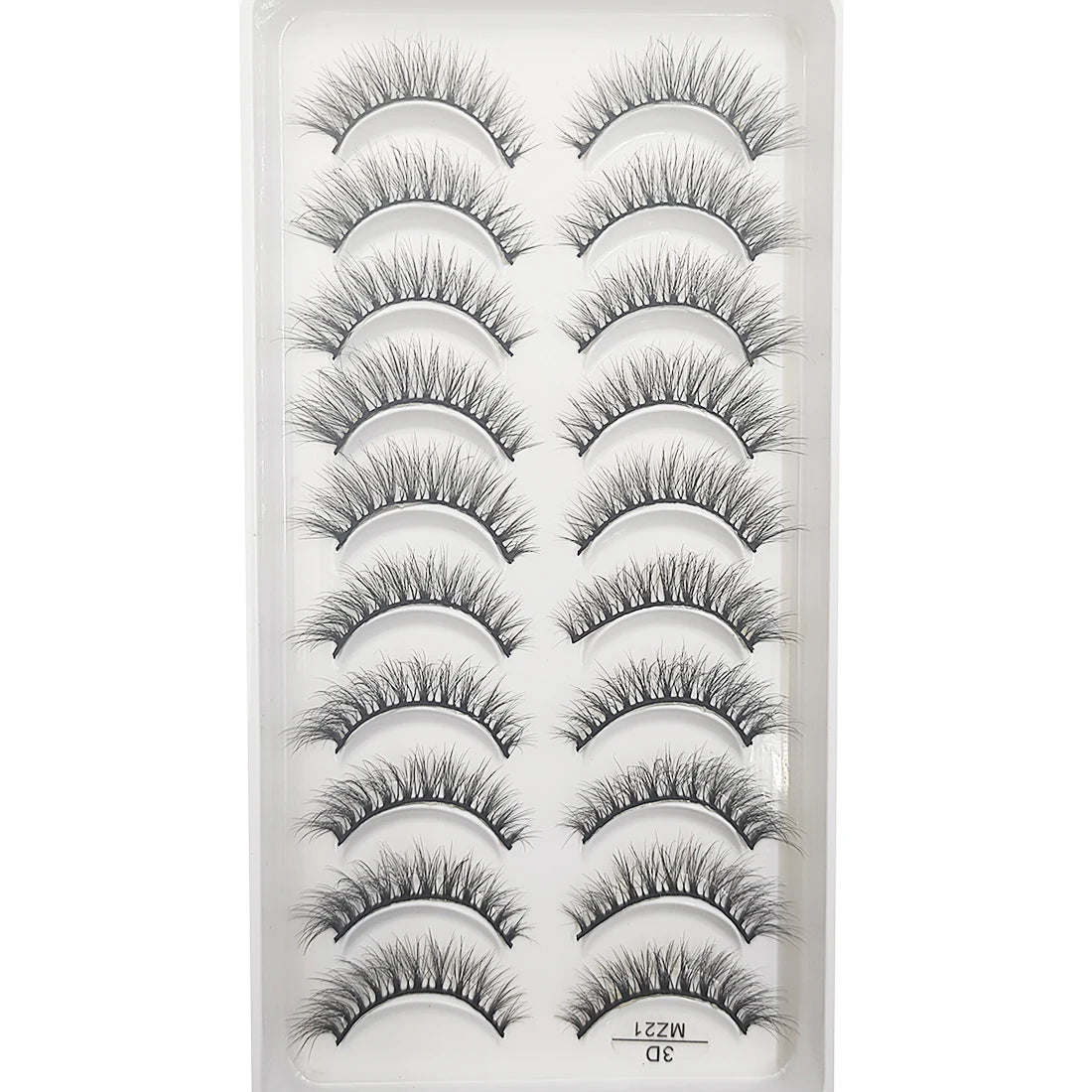 10 Pairs Natural 3d Mink Lashes Soft False Eyelashes Cross Messy Dense Eye Lashes Extension Makeup Faux Cils Cat Mini