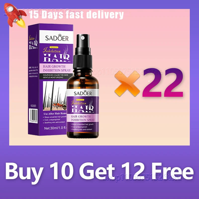 Hair Inhibition Serum Spray Painless Permanent Depilatory Cream Slow Hair Regrowth Full Body Private Parts Silky Skin Care