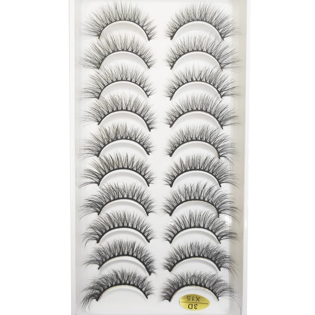 10 Pairs Natural 3d Mink Lashes Soft False Eyelashes Cross Messy Dense Eye Lashes Extension Makeup Faux Cils Cat Mini