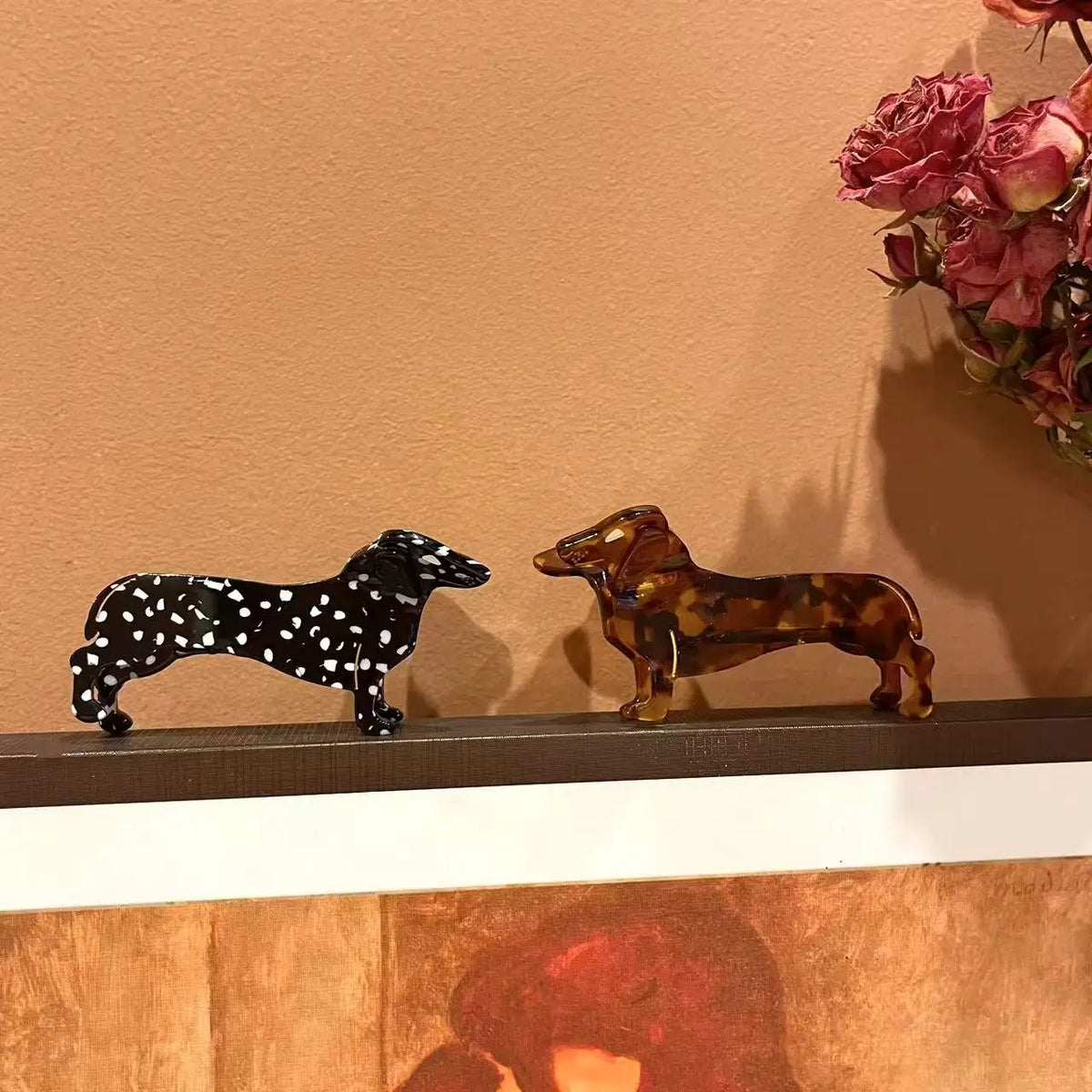 1pc Fun Cartoon Dachshund Acetate Hair Clip – Stylish, Versatile Shark Clip for Back of Head