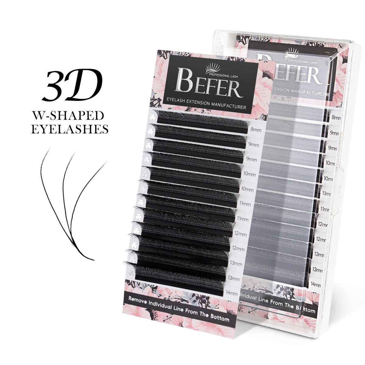 Befer Cilios YY/3D/4D/5D/6D W Shaped Fake Eyelashes Extension Technologic Fiber High Quality Soft Natural Professional