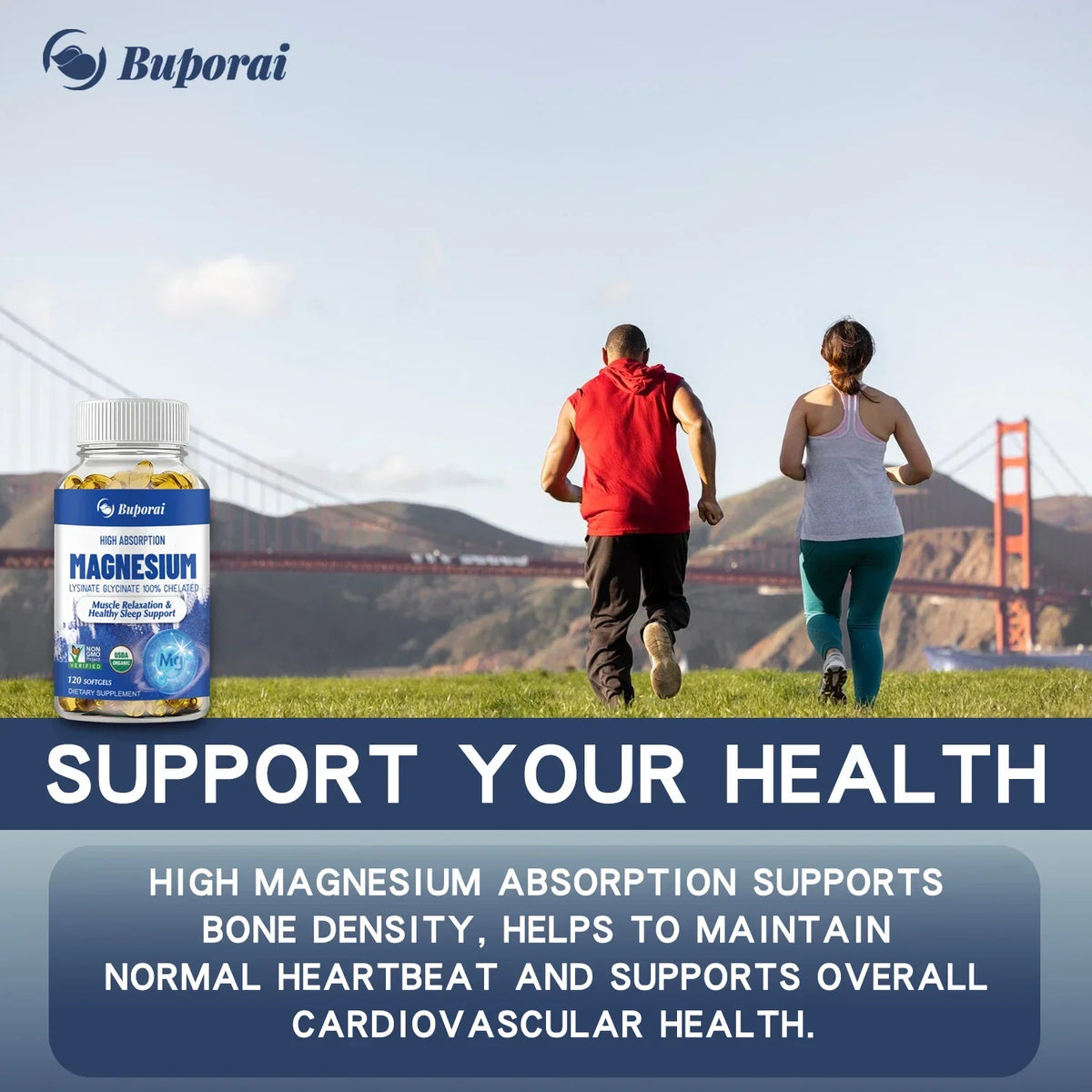 Highly Absorbable Magnesium - Supports Bone Density and Muscle Relaxation, Promotes Healthy SleepSupplements