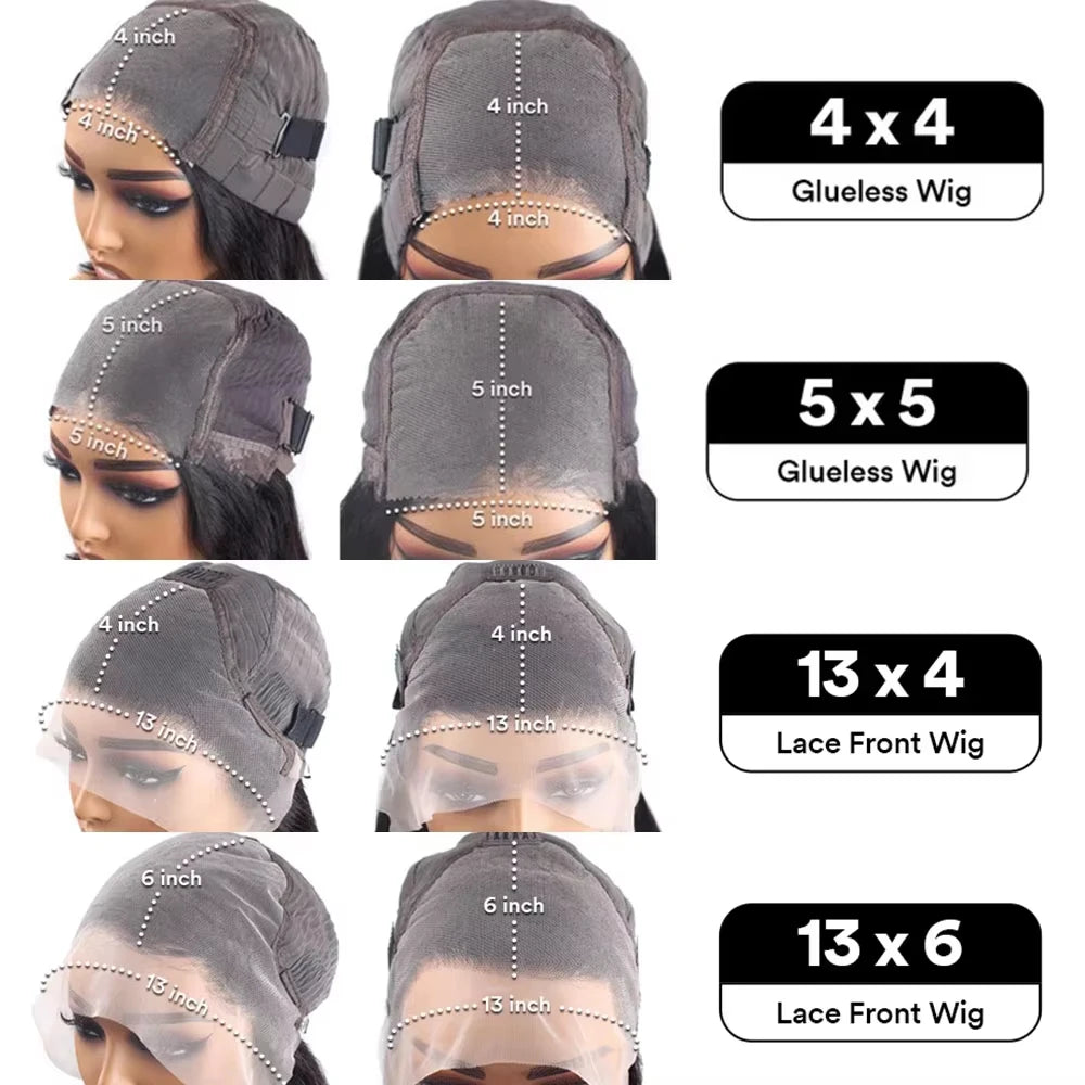 5x5 Glueless Bob Wigs Human Hair Pre Plucked Pre Cut Wear and Go 13x6 HD Lace Front Closure Wig Straight Short Wig 250 Density