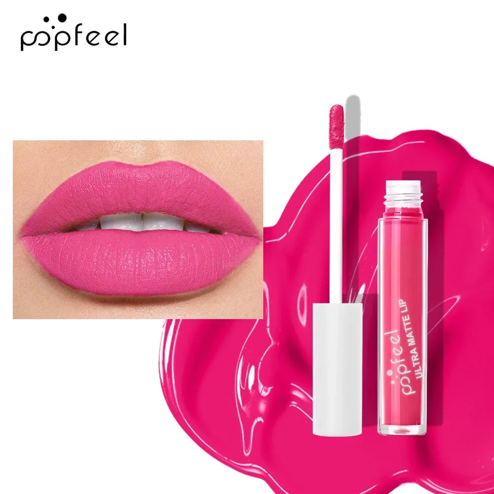 Punk Black Matte Liquid Lipstick Waterproof Long Lasting Party Lip Glaze Cosplay Velvet Nude Lip Tint Halloween Lip Makeup