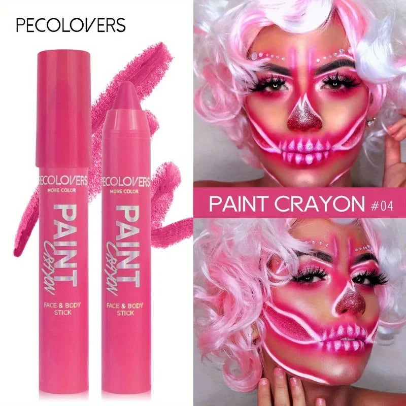Face & Body Paint Sticks Body Paint Glow in The Dark Under UV Lights Face Painting Crayon Sticks Party Halloween Makeup