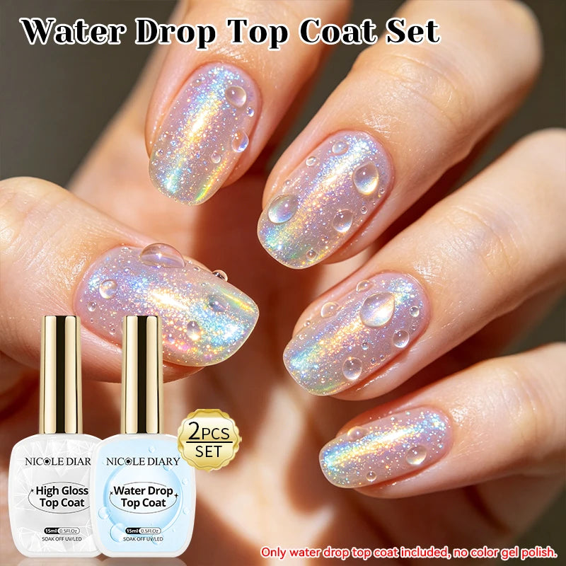 NICOLE DAIRY 15ml Bubble Ocean Wave Gel White Gel Nail Polish Summer Nail Poke Varnish UV LED Soak Off Gel For Nail Art Manicure