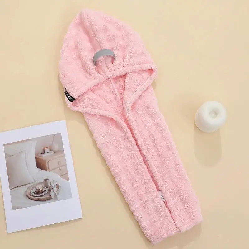 1Pcs Quick Dry Absorbent Hair Towel Long Hair Kids Girl Soft Coral Bath Cap For Women Hair Towel Cap Wrap