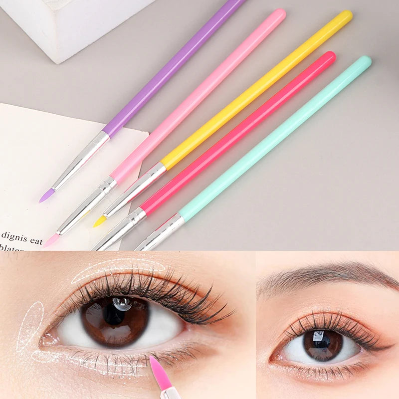 Silicone Concealer Brush Eye Makeup Assist Brush Eyeliner Brush Eye Shadow Eyebrow Details Nail Painting Tools Nail Art Brush