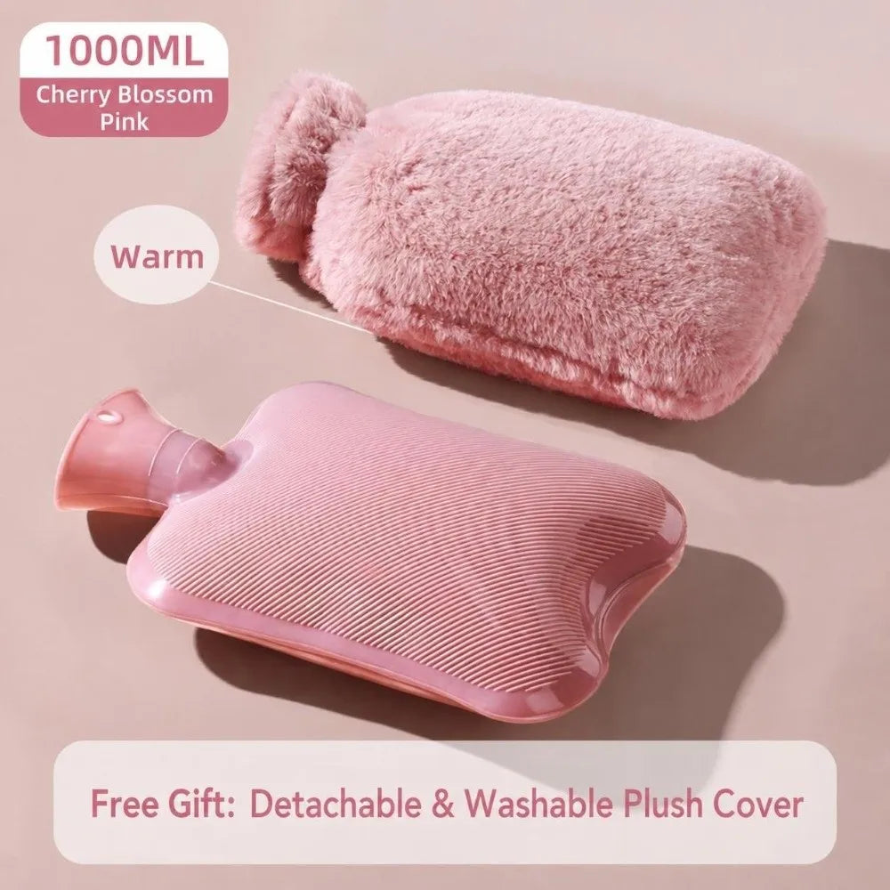 1000ml/2000ml Hot Water Bottle Explosion-Proof Warm Water Bag Leak-proof Hot Water Bag Winter