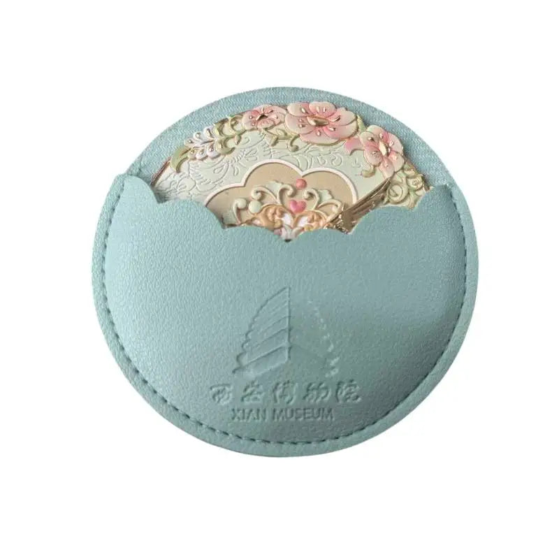 1Pcs Bird Metal Makeup Mirror Emboss Flower Pattern Cosmetic Mirror Exquisite Portable Chinese-style Makeup Mirror