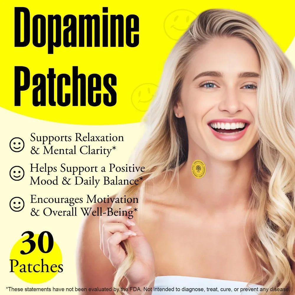 Vitality Boost Dopamine Patches, Enhance Mood & Focus, Concentration Aid for Daily Wellness