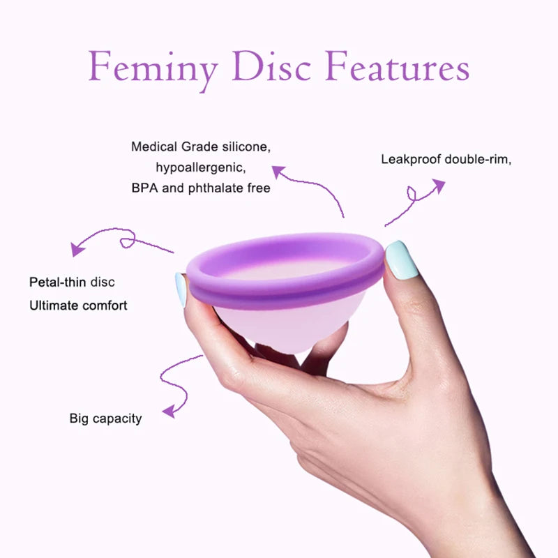 20pcs Women's Menstrual Collector Medical Grade Silicone Certified Menstruation Period Disco Menstrual Monthly Cup Alternative