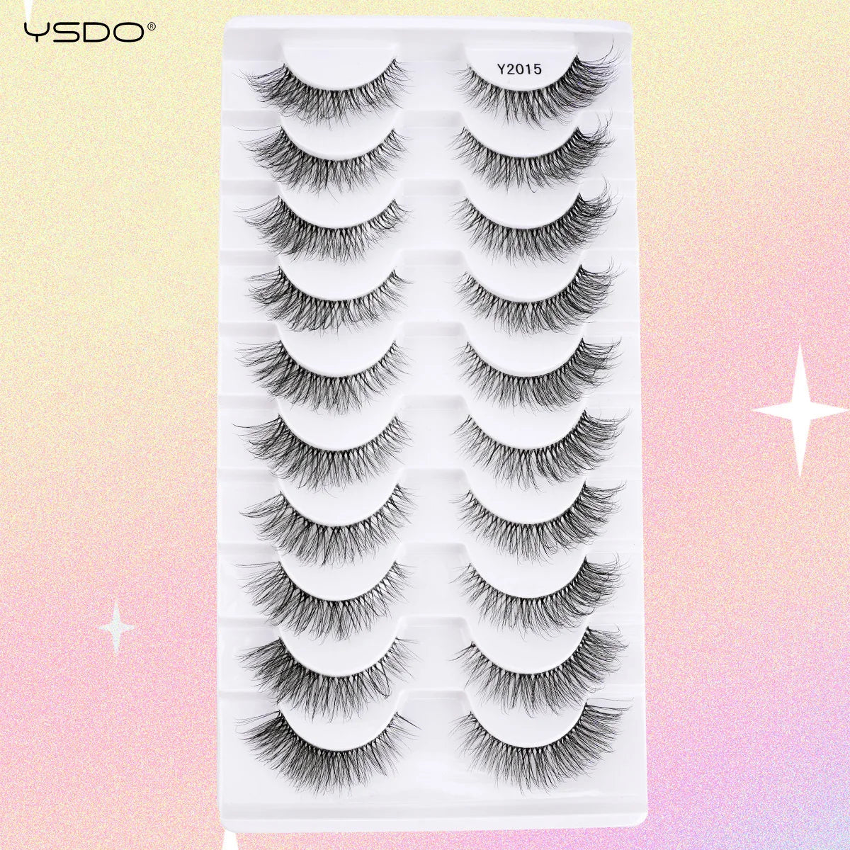 YSDO 5/10 Pairs Natural Eyelash Extension Hand Made Maquilagem Fluffy Fake Half Lashes Soft 3D Mink Lashes Makeup Faux Cilios