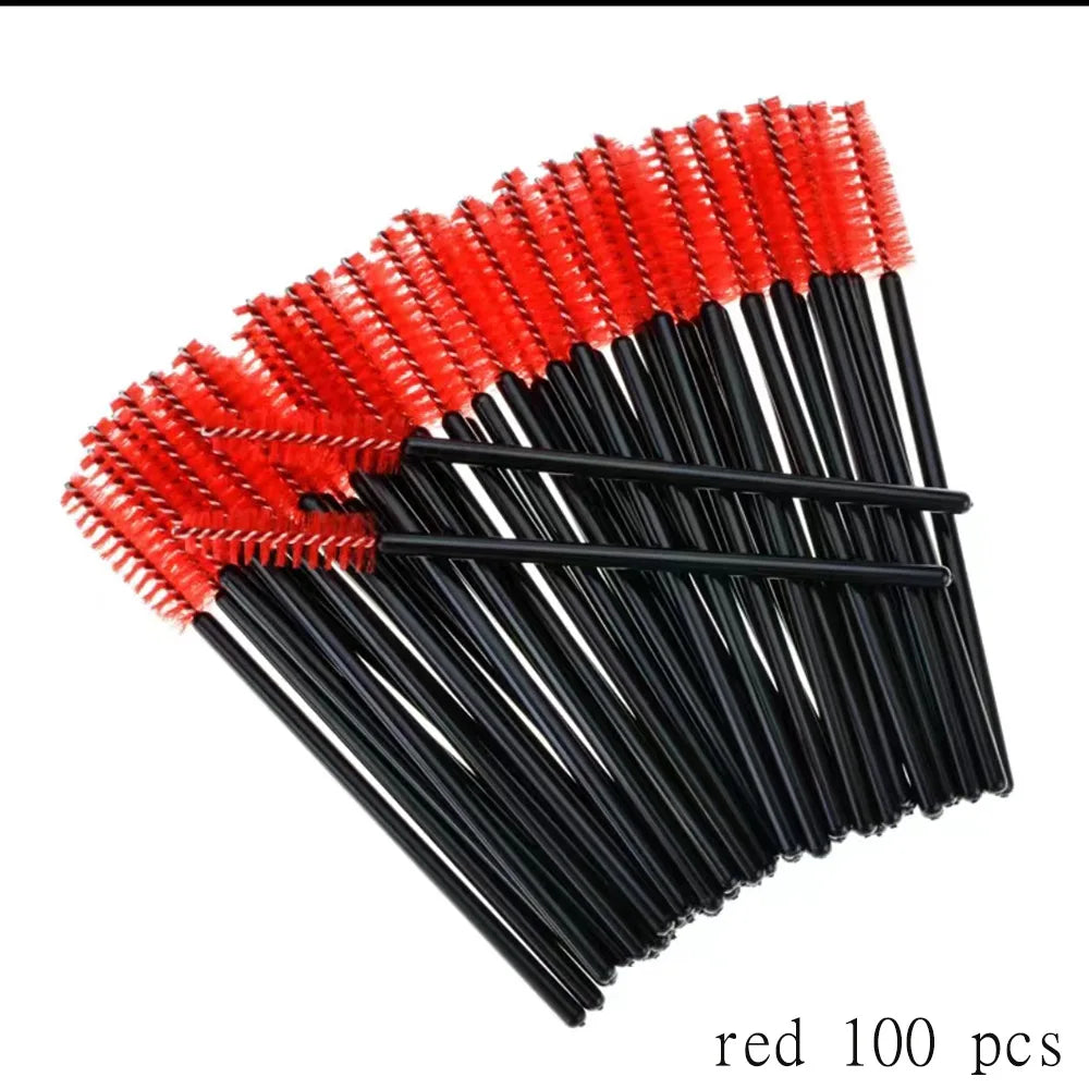 100 Pcs Disposable Eyelash Mascara Brushes for Eye Lashes Extension Eyebrow and Makeup of Makeup Tools