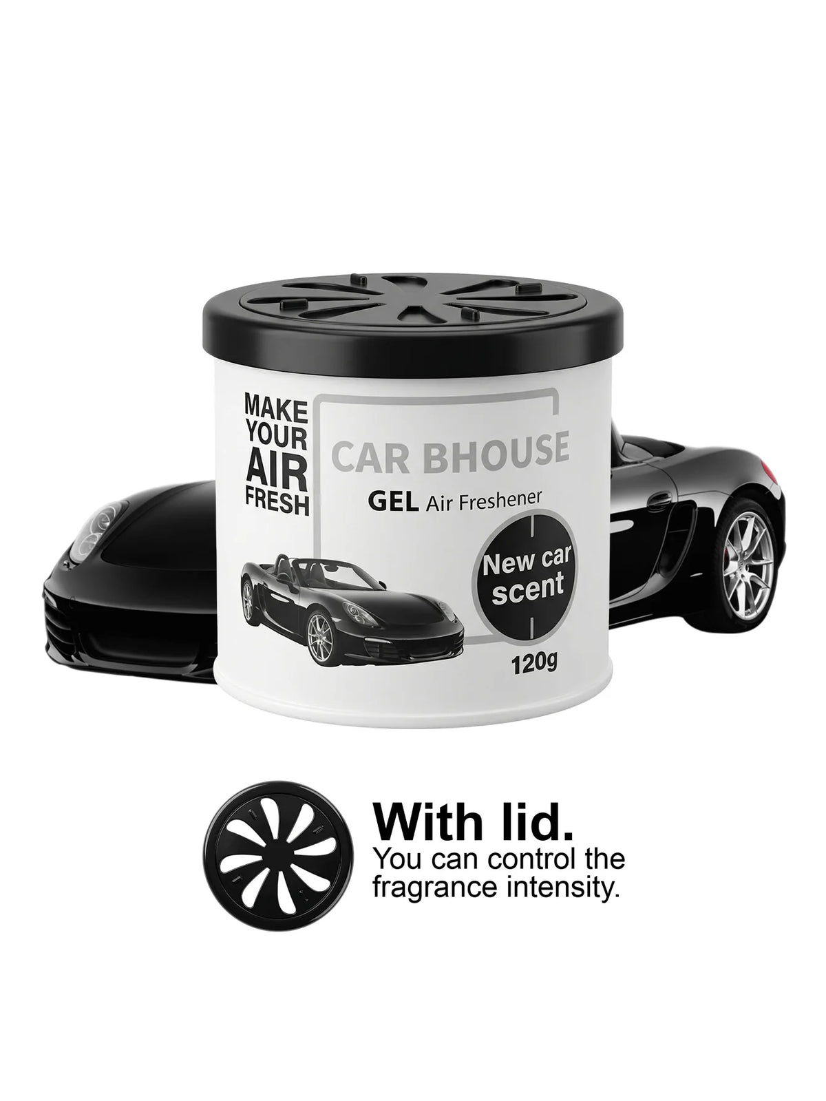 Dual-Purpose Air Freshening Gel for Cars and Homes, 120g with Fruity and Floral Fragrance, Providing Long-Lasting Scent.