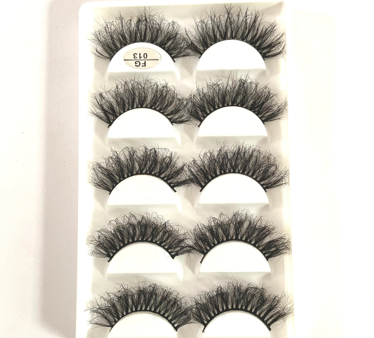 HBZGTLAD 5Pairs Handmade Mink Lashes Short False Eyelashes Dense Natural Long Messy Eye Lashes Reusable Stage Makeup Eyelashes