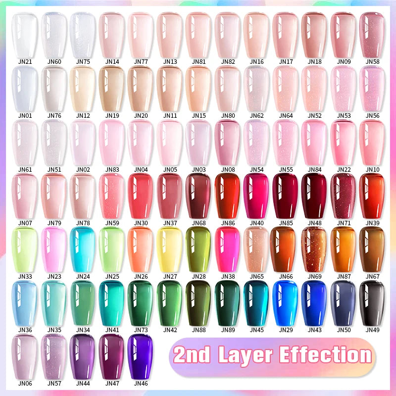 BORN PRETTY Jelly Nude Gel Nail Polish 10ml Light Pink Peach Translucent Color UV Light Cure Gel Varnish Nail Art DIY at Home
