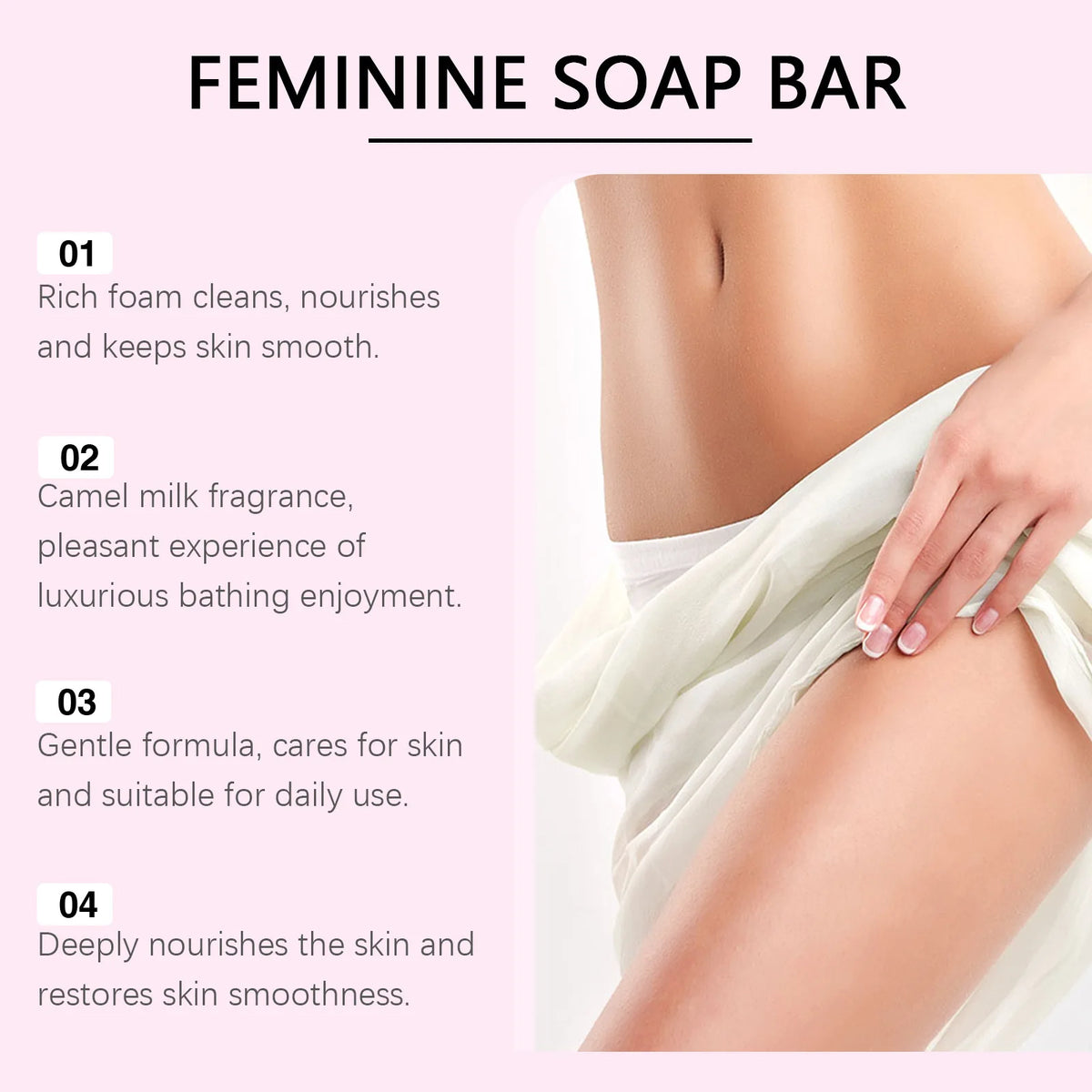 Vaginal Care Soap pH Balanced Odor Eliminator Moisturizing Detox Brightening Intimate Cleanser Feminine Hygiene Bar Soap