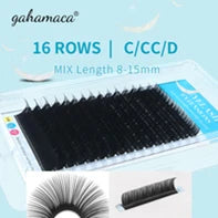 GLAMLASH Color Lash Purple Blue Brown Green Red White Pink Yellow Eyelash Extensions Individual False Colored Mink Lashes Makeup