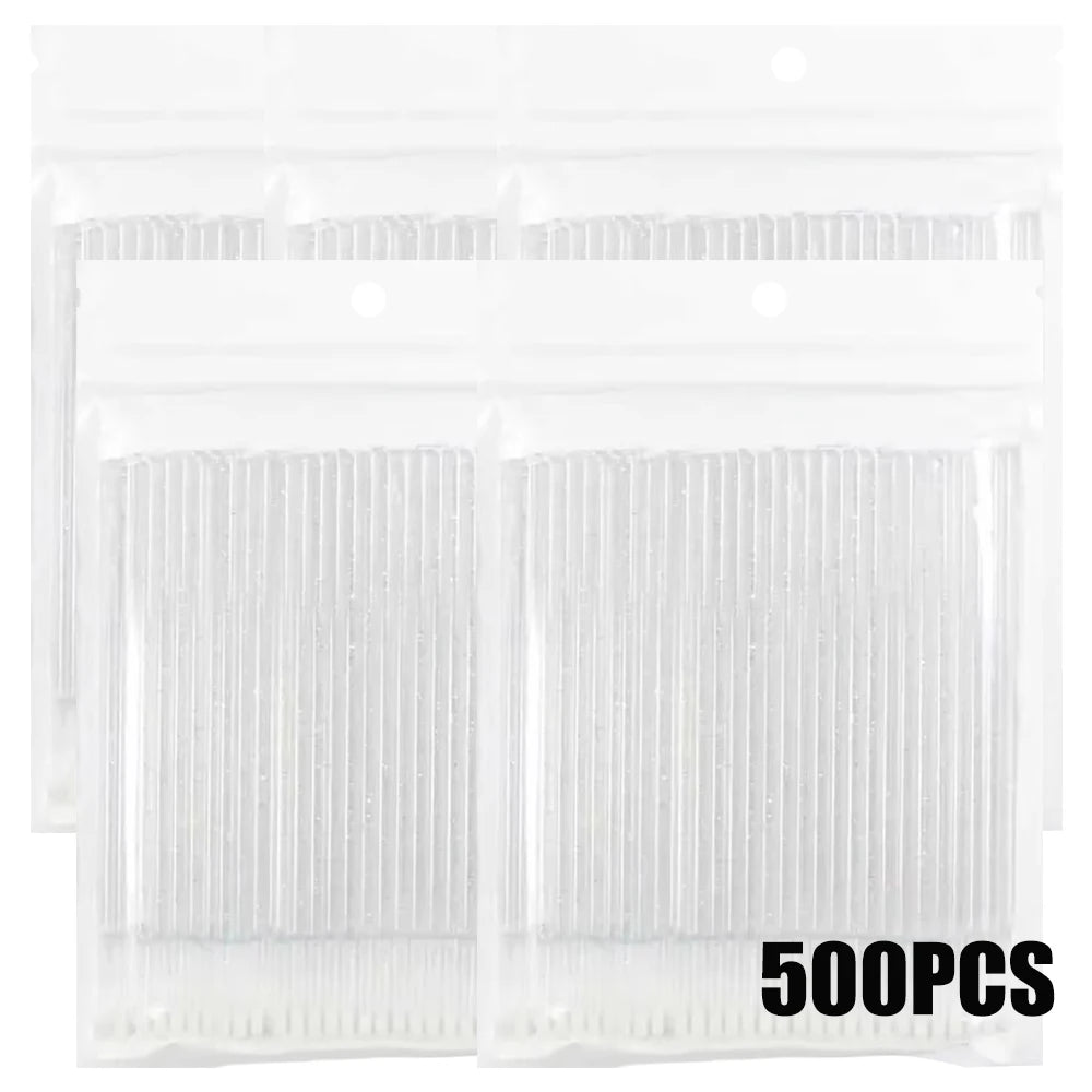 300/500PCS MicroBrush Eyelash Cleaning Brush Lash Extension Applicator For Eyelashes Removing Swab Micro Makeup Brush