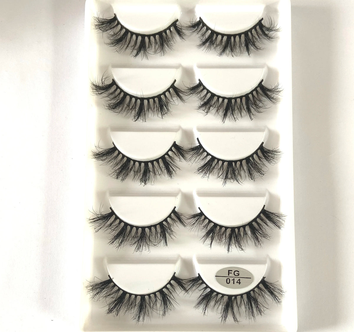 HBZGTLAD 5Pairs Handmade Mink Lashes Short False Eyelashes Dense Natural Long Messy Eye Lashes Reusable Stage Makeup Eyelashes