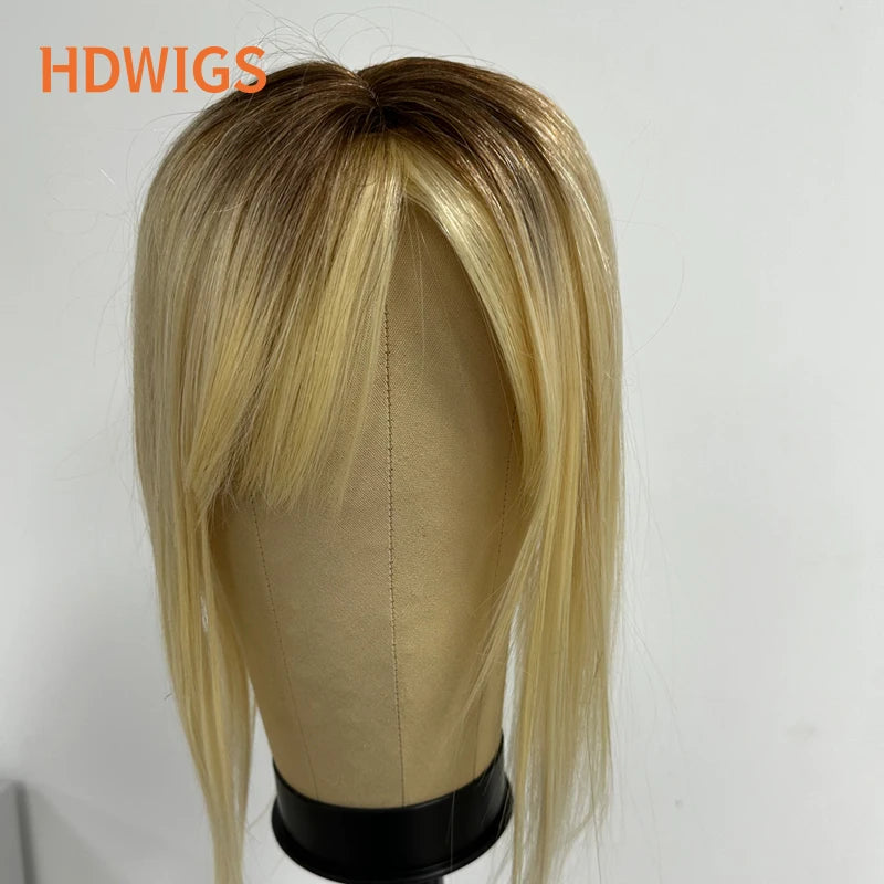 Silk Top Base Women Toupee Human Hair Wigs Straight Swiss Lace Toppers for Women Natural Human Hair Wig Silk Base Human Hairline