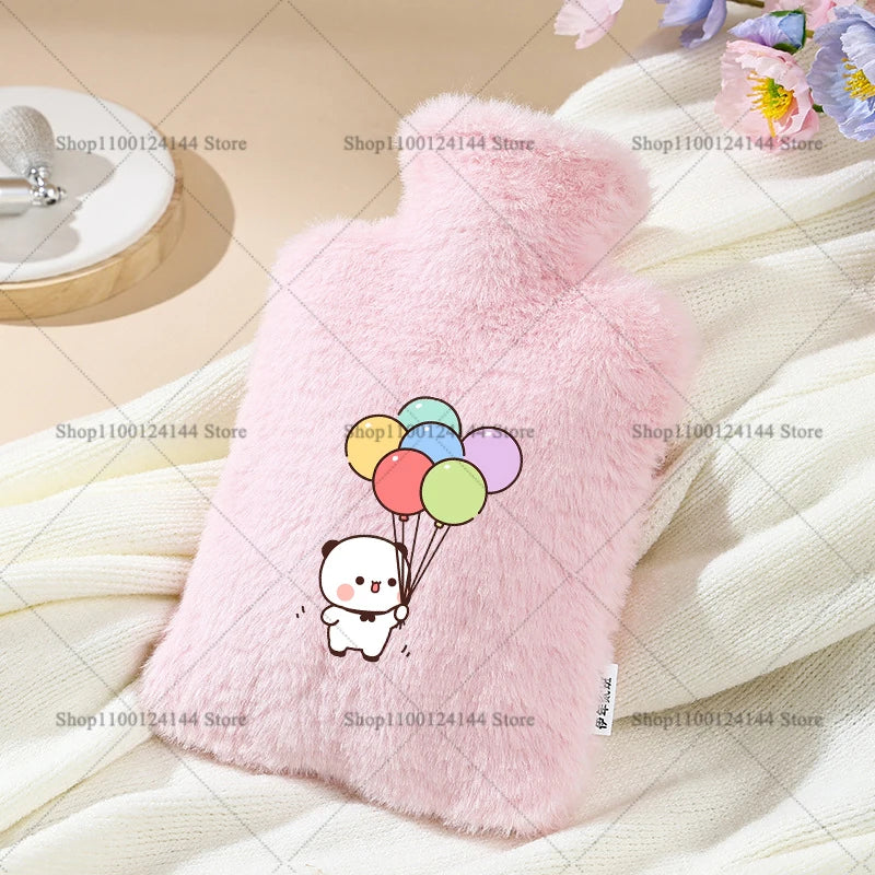 1000ml Bubu Dudu Yier Bear Panda Hot Water Bag Removable Winter Water Bottle Cover for Hot Water Can Be Reused Lady Belly Warmer