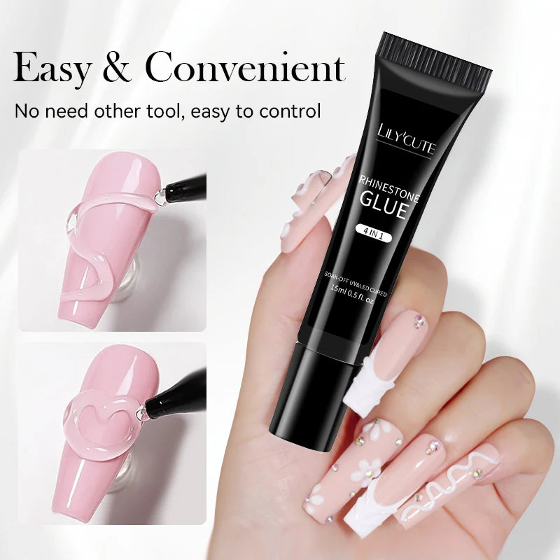 LILYCUTE 7ml Top Coat Function Gel Nail Polish Semi-permanent Soak off Reinforcement Base Gel For Nails Tools Gel Varnish