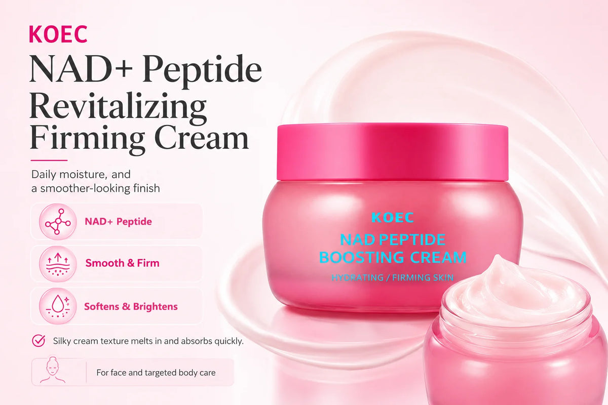 NAD Peptide Boosting Cream, Face Cream to Improve Uneven Skin Tone & Suitable for All Skin Types, With NAD & Ceramide, Revitalizing & Plumping for a Clear & Glowing Complexion