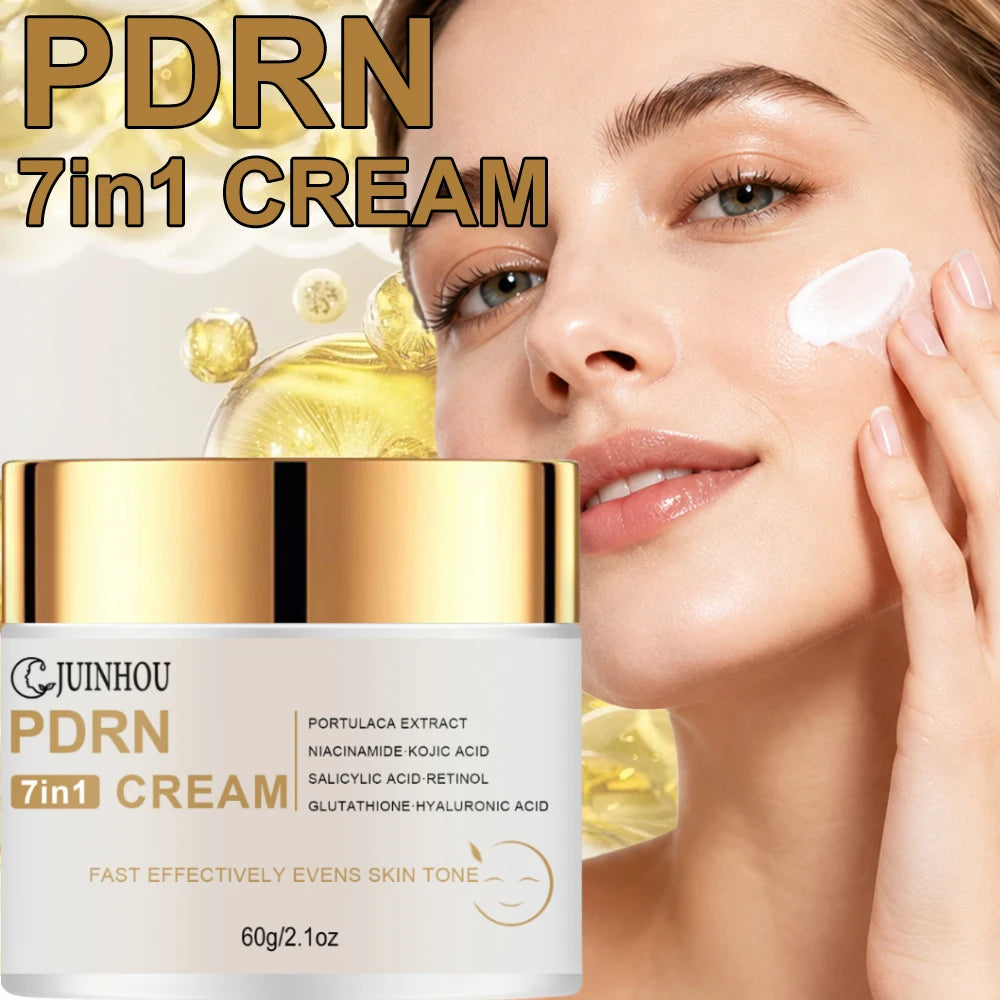 JUINHOU 7in1 Face Cream With PDRN Glutathione Hyaluronic Acid Multi‑Ingredient Moisturizer Smooth Rough Skin Dull Skin Daily Car
