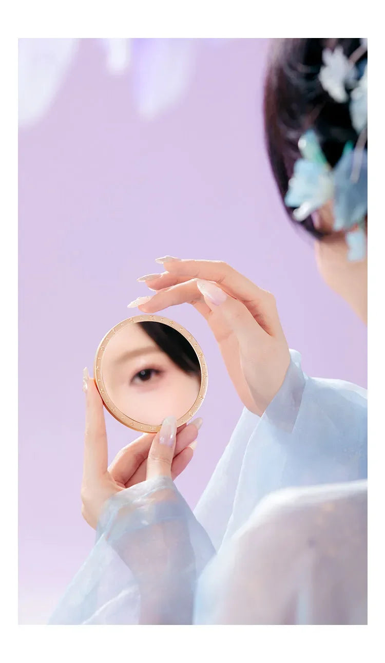 Dream Butterfly Luminous Pocket Makeup Mirrors Floral Butterfly Engraved Design,Portable Folding Mirror Birthday Gift