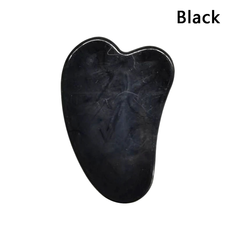 1Pcs Plastic Scraper Board Massage Rose Quartz Jade Guasha Stone For Face Neck Skin Lifting Wrinkle Remover Beauty Care