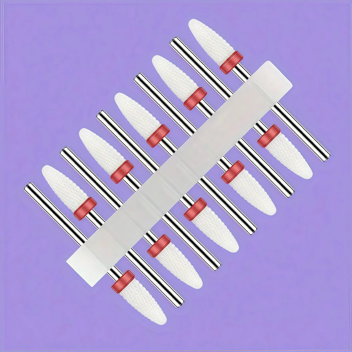 10pcs Ceramic Nail Buffering Heads for Perfect Nail Finish Professional Grade Ceramic Material for Smooth And Shiny Nails
