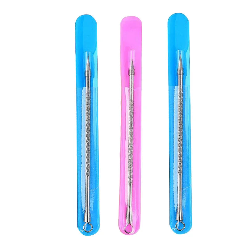 1/2Pcs Blackhead Comedone Acne Pimple Blemish Extractor Remover Stainless Steel Needles Remove Tools Face Skin Care Pore Cleaner