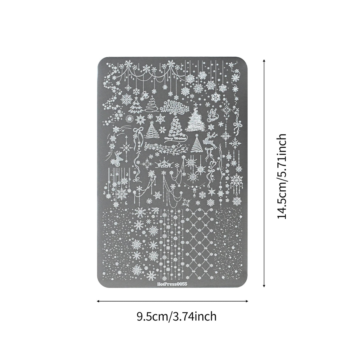 1pcs Christmas Tree Snowflake Nail Art Stamping Plate Bow Deer Dot Cat Elk Xmas Tree Winter Nail Template Manicure Tranfer Tools