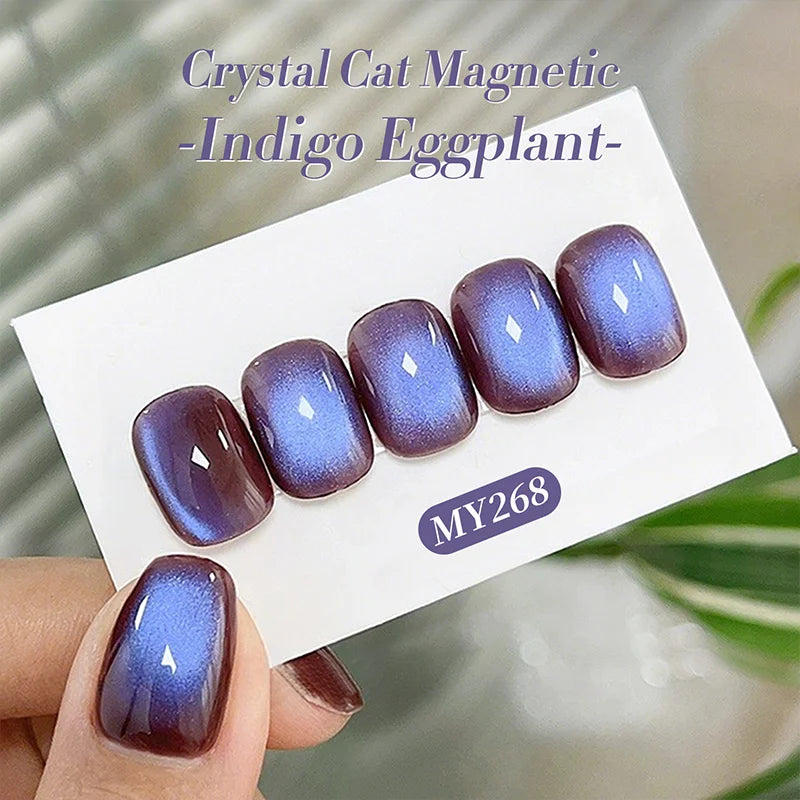 BORN PRETTY 10ml Purple Black Green Cat Magnetic Gel Ultra Shine Semi Permanent Soak Off UV Gel Summer Nail Art Varnish