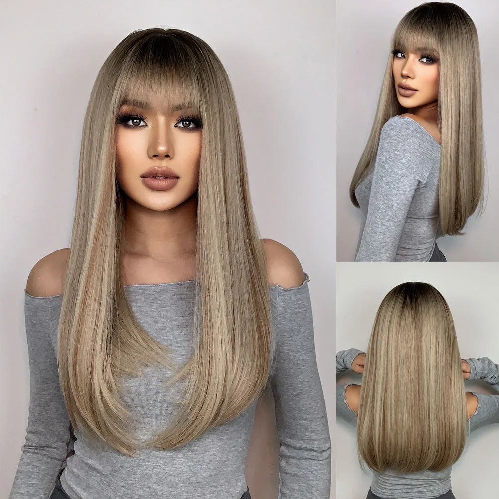 HENRY MARGU Light Green Curly Synthetic Wigs Long Colorful Wig with Bangs Heat Resistant Fiber for Cosplay Party Women Girls Use