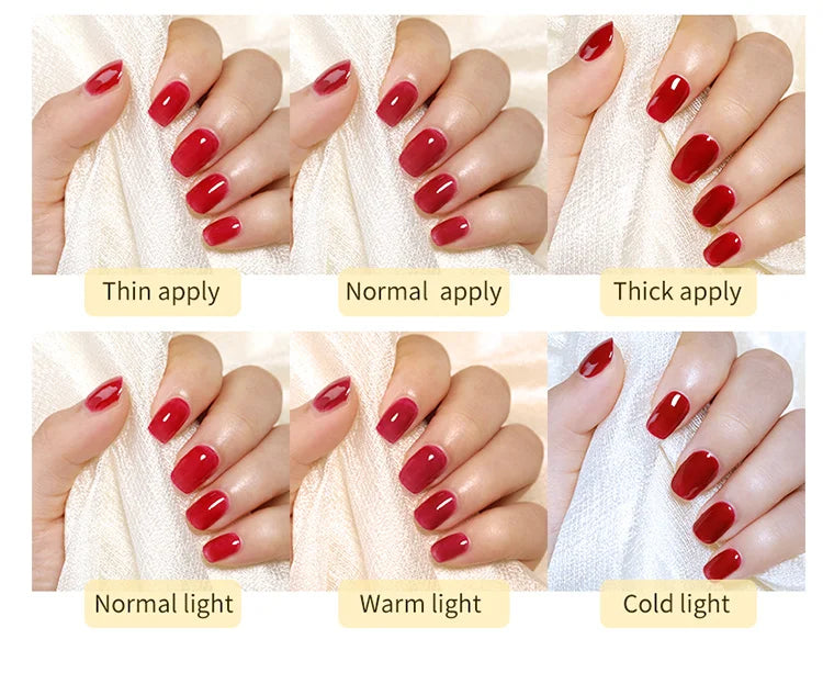 BORN PRETTY Jelly Nude Gel Nail Polish 10ml Light Pink Peach Translucent Color UV Light Cure Gel Varnish Nail Art DIY at Home