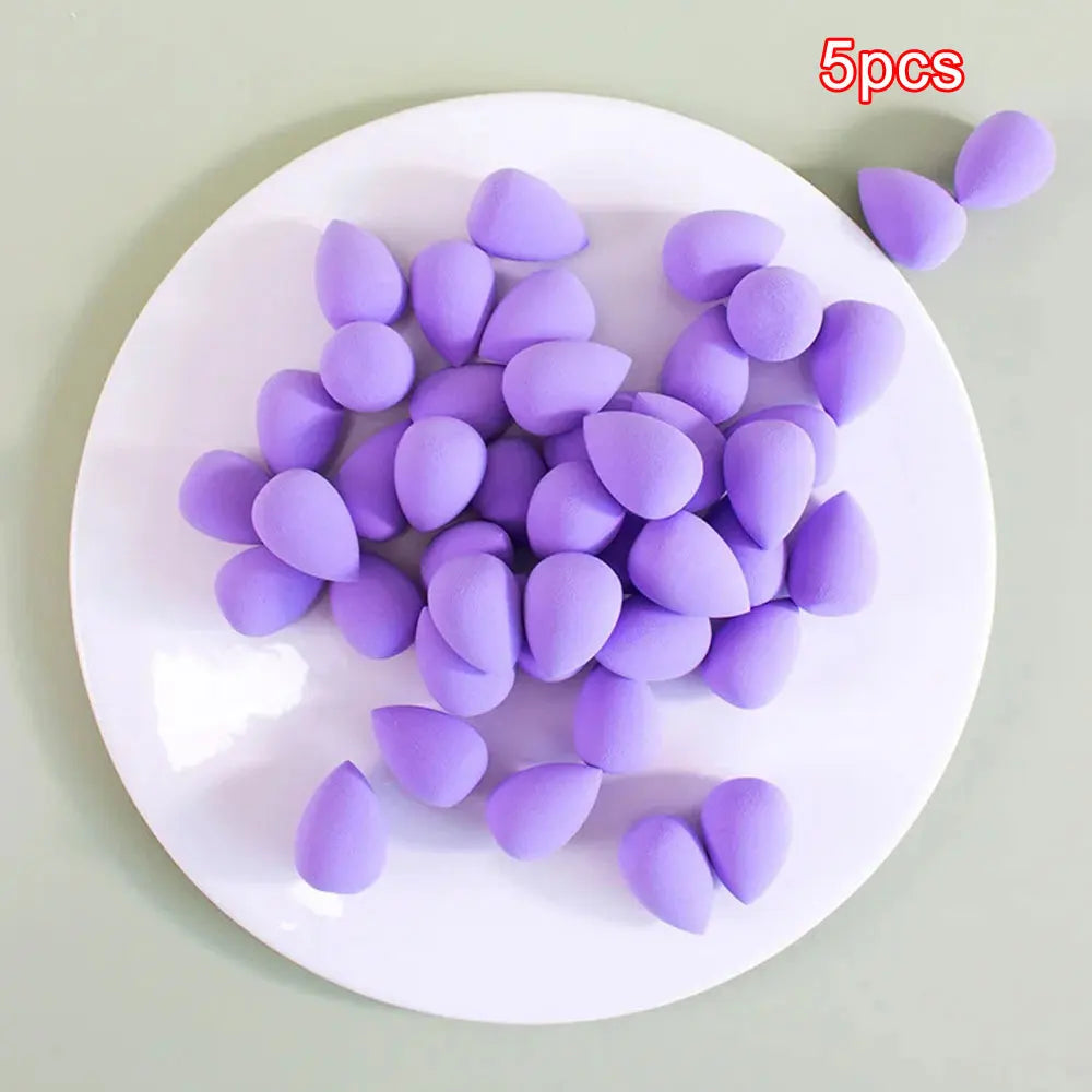 5/15pcs Mini Makeup Sponge Wet&Dry Dual-use Beauty Sponge Pink Slanted Droplet Shaped Makeup Powder Puff Beauty Tools