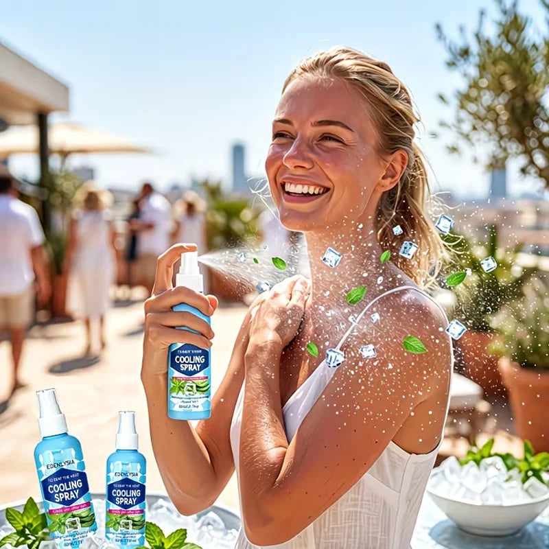 YUITIKUE Cooling Spray, Refreshing Aloe Mint Mist, After Sun Skin Moisturizer for Summer Outdoor Daily Body Skin Care